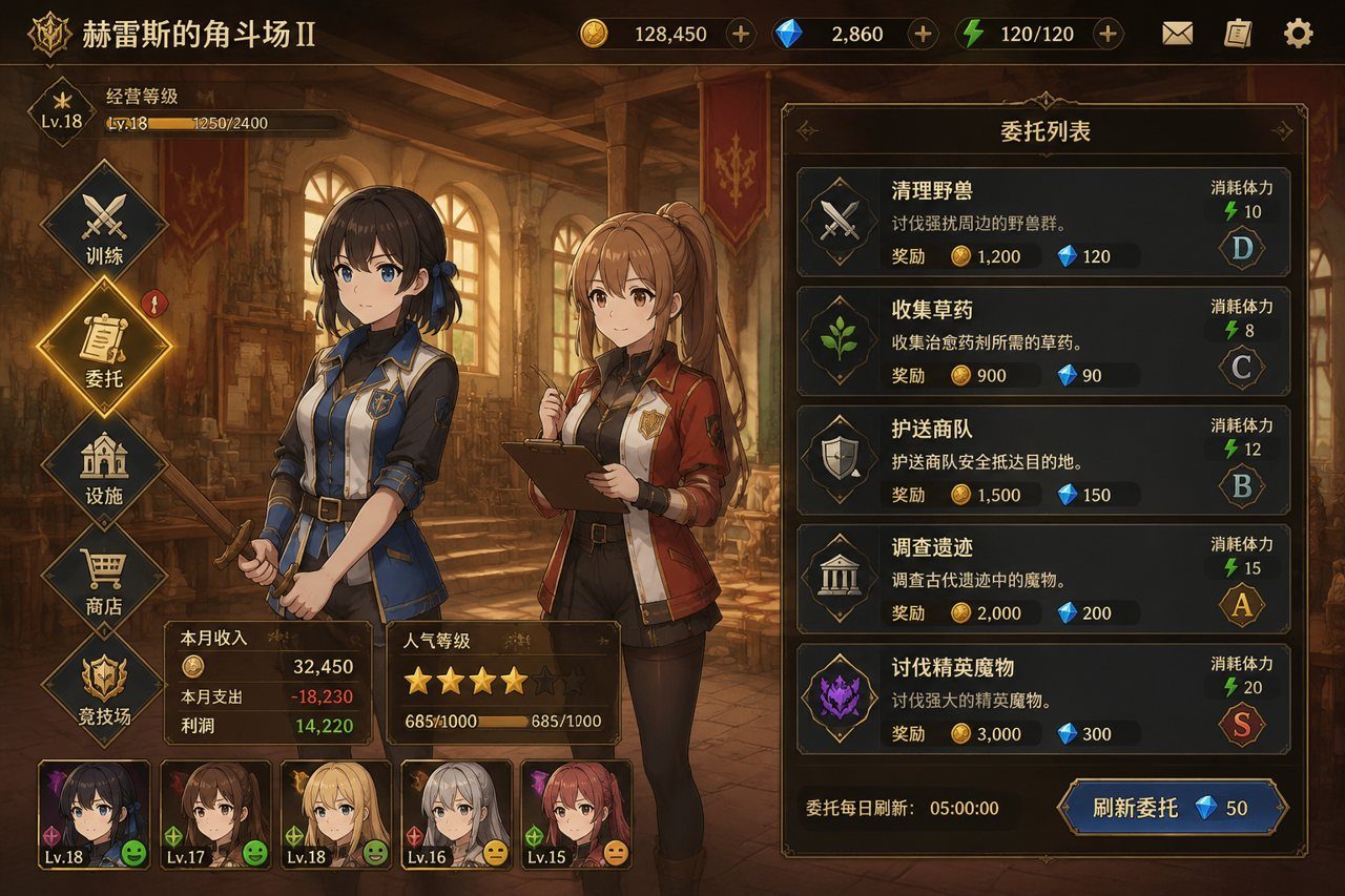 赫雷斯的角斗场Ⅱ 探索场景 玩法截图 1